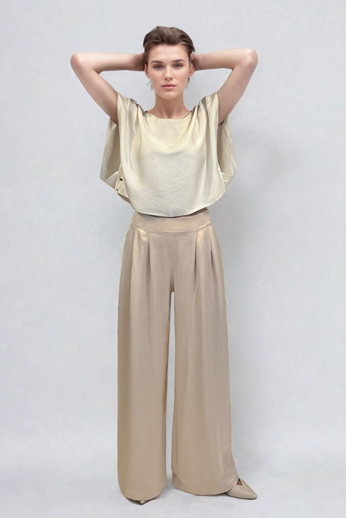 Bamboo Pleated Trousers