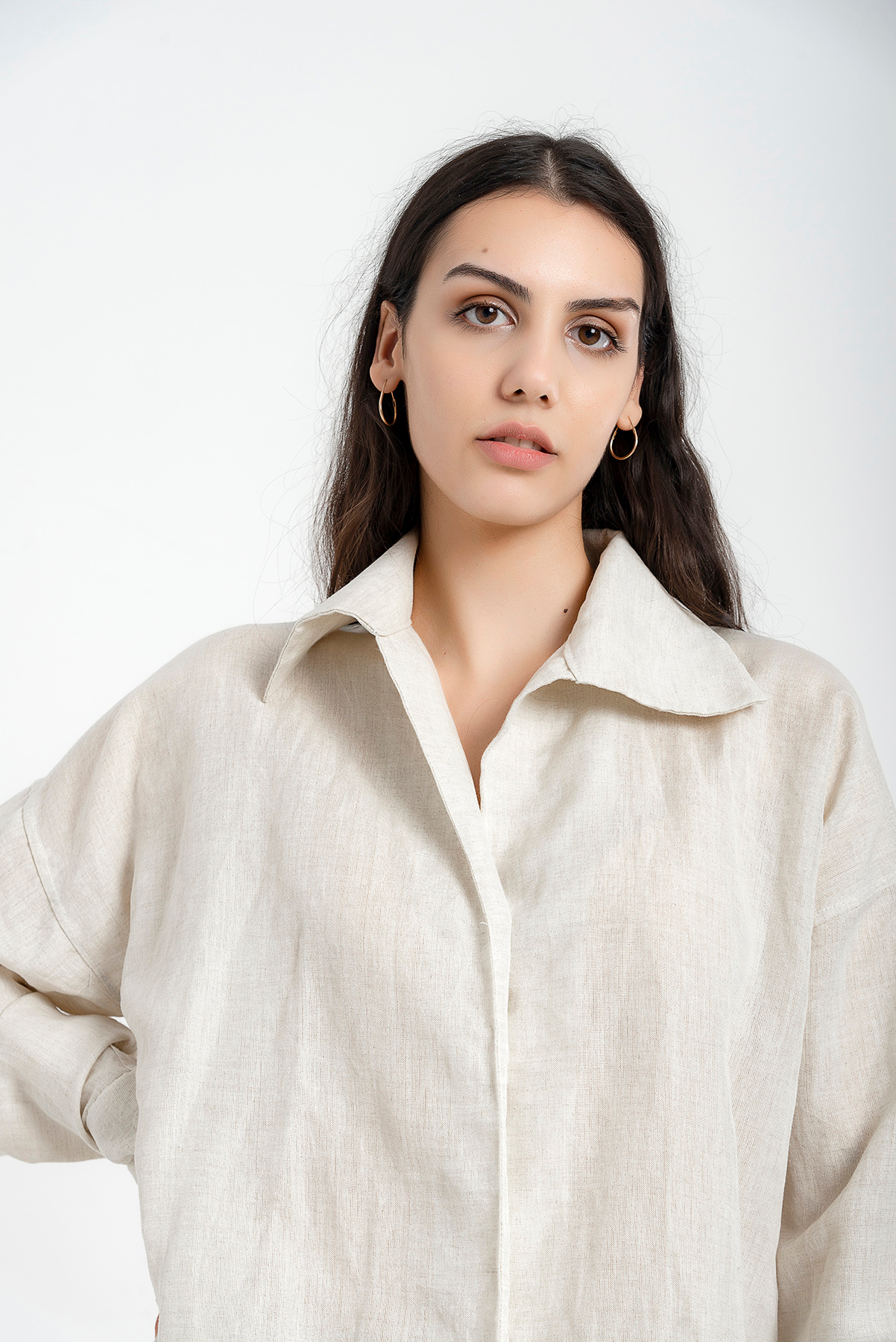 Artist's Pick Grey Silk Blouse