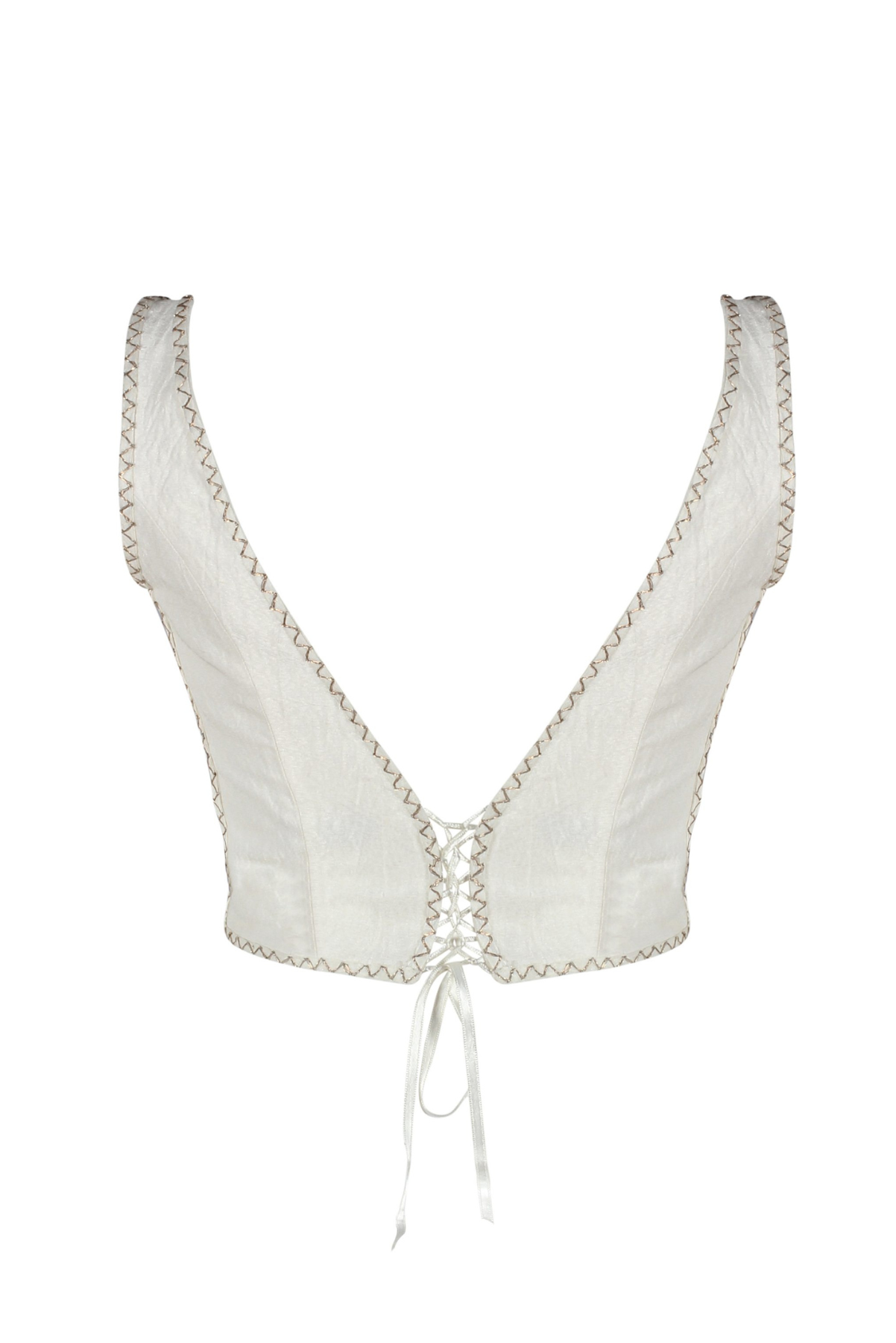 Pure Silver Silk Embroidered Gepiyer Corset