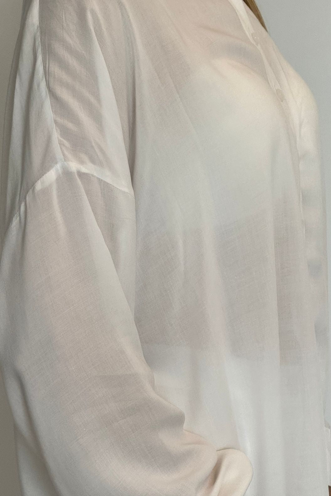 Serenity Classic White Transparent Blouse