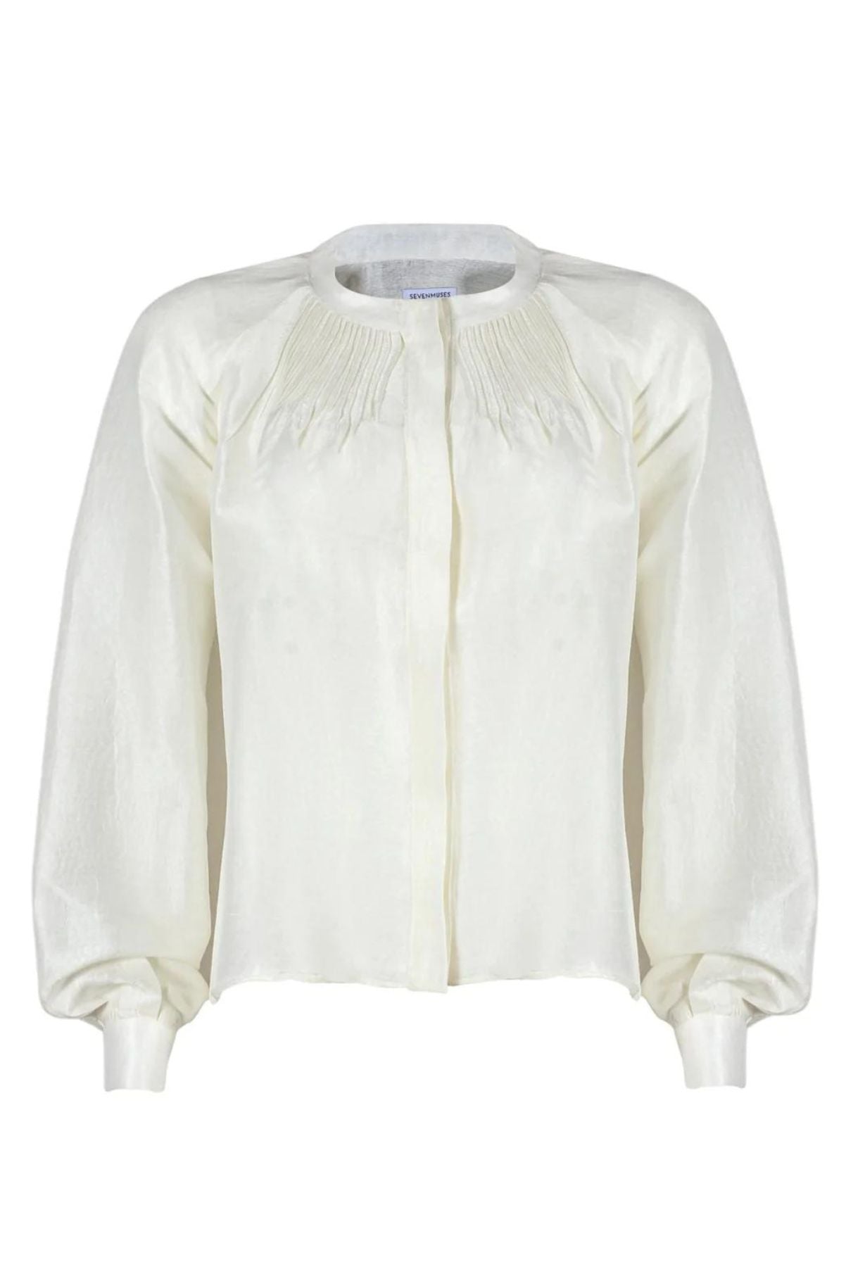 Ruched Silk Blouse