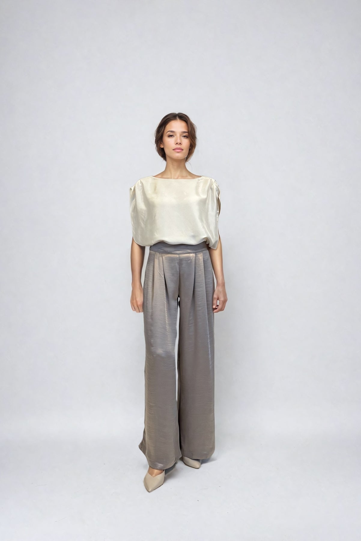 Graphite Grey Pleated Trousers