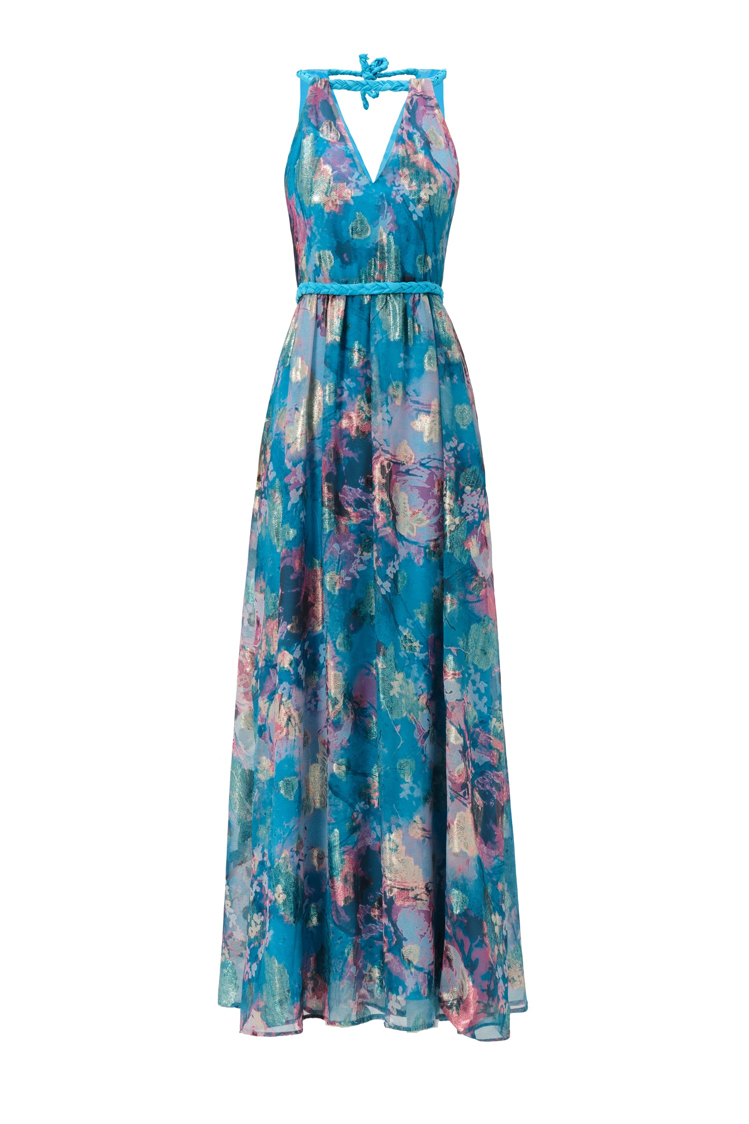 Floral Blue Maxi Dress