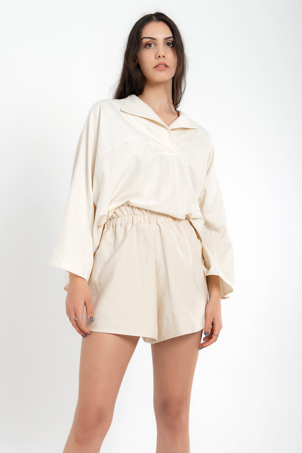 Casual Silk Short with Pockets