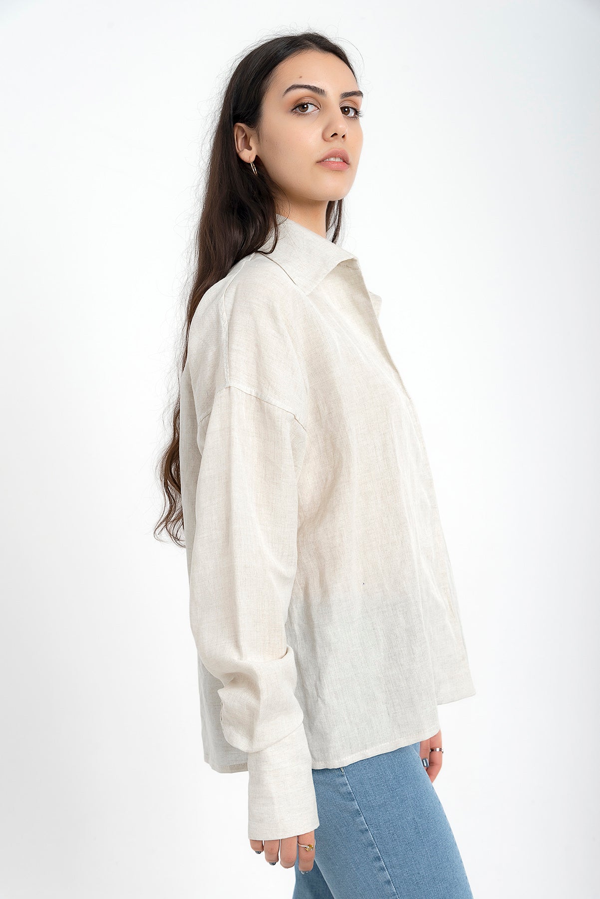 Artist's Pick Grey Silk Blouse