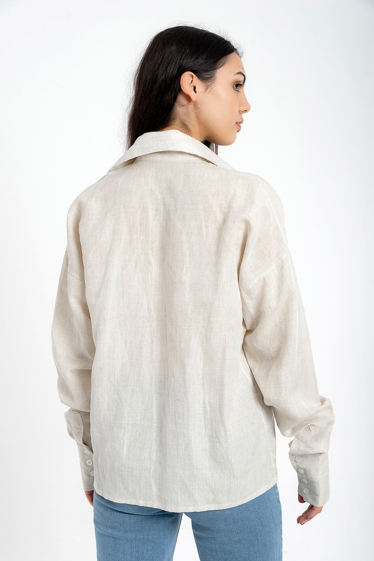 Artist's Pick Grey Silk Blouse