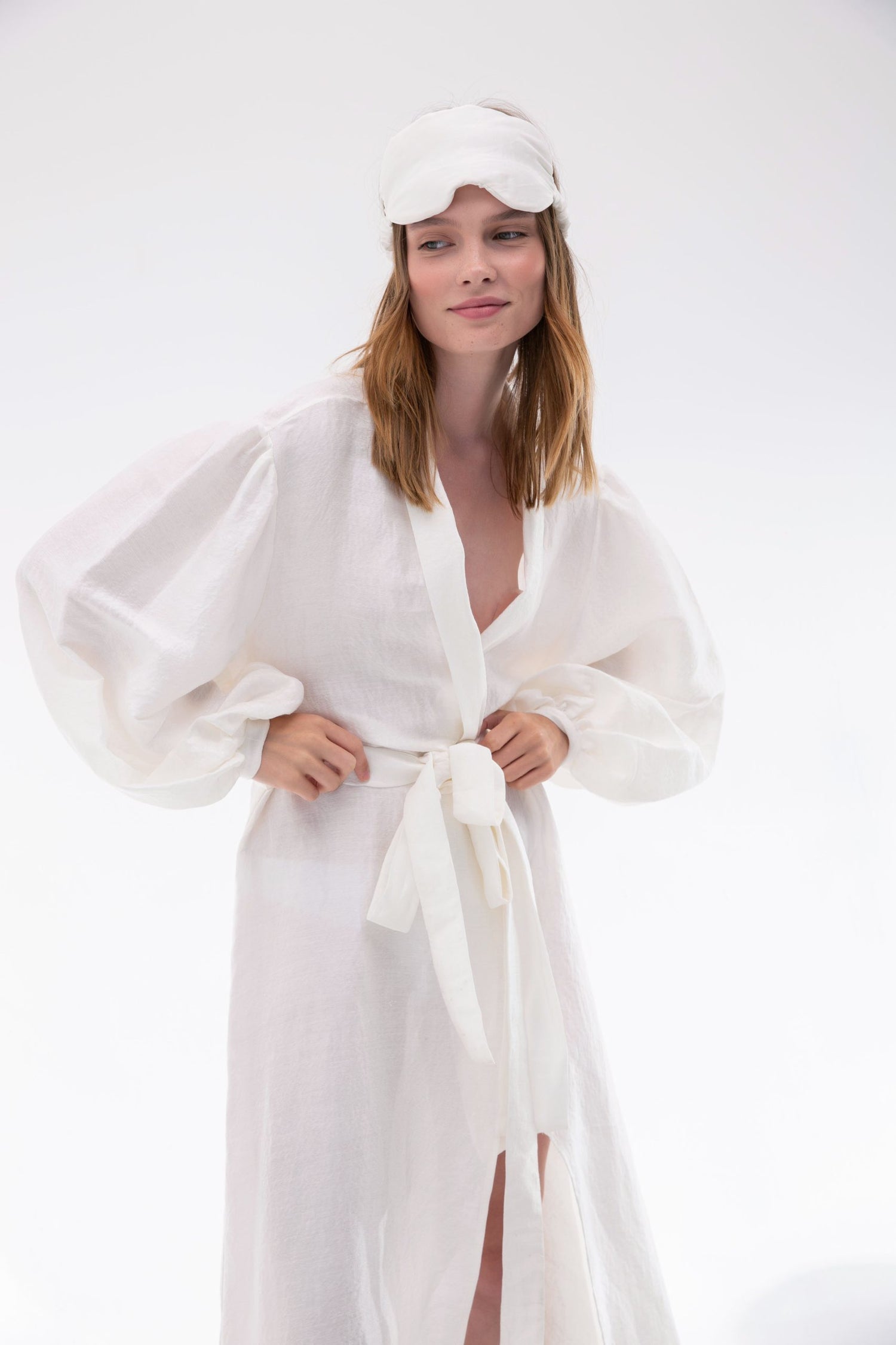 Pure Handwoven Silk White Robe