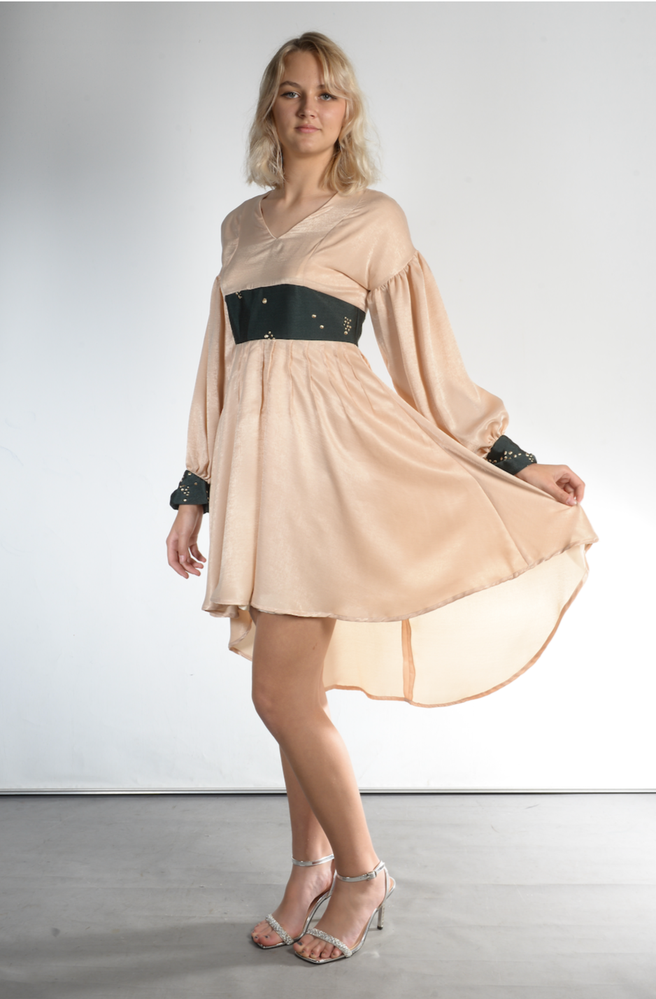 Bamboo Leto Dress With Green Belt