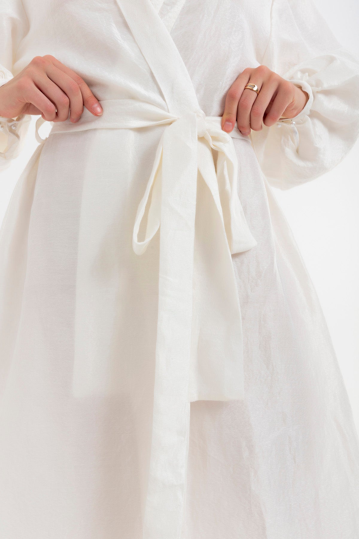 Pure Handwoven Silk White Robe