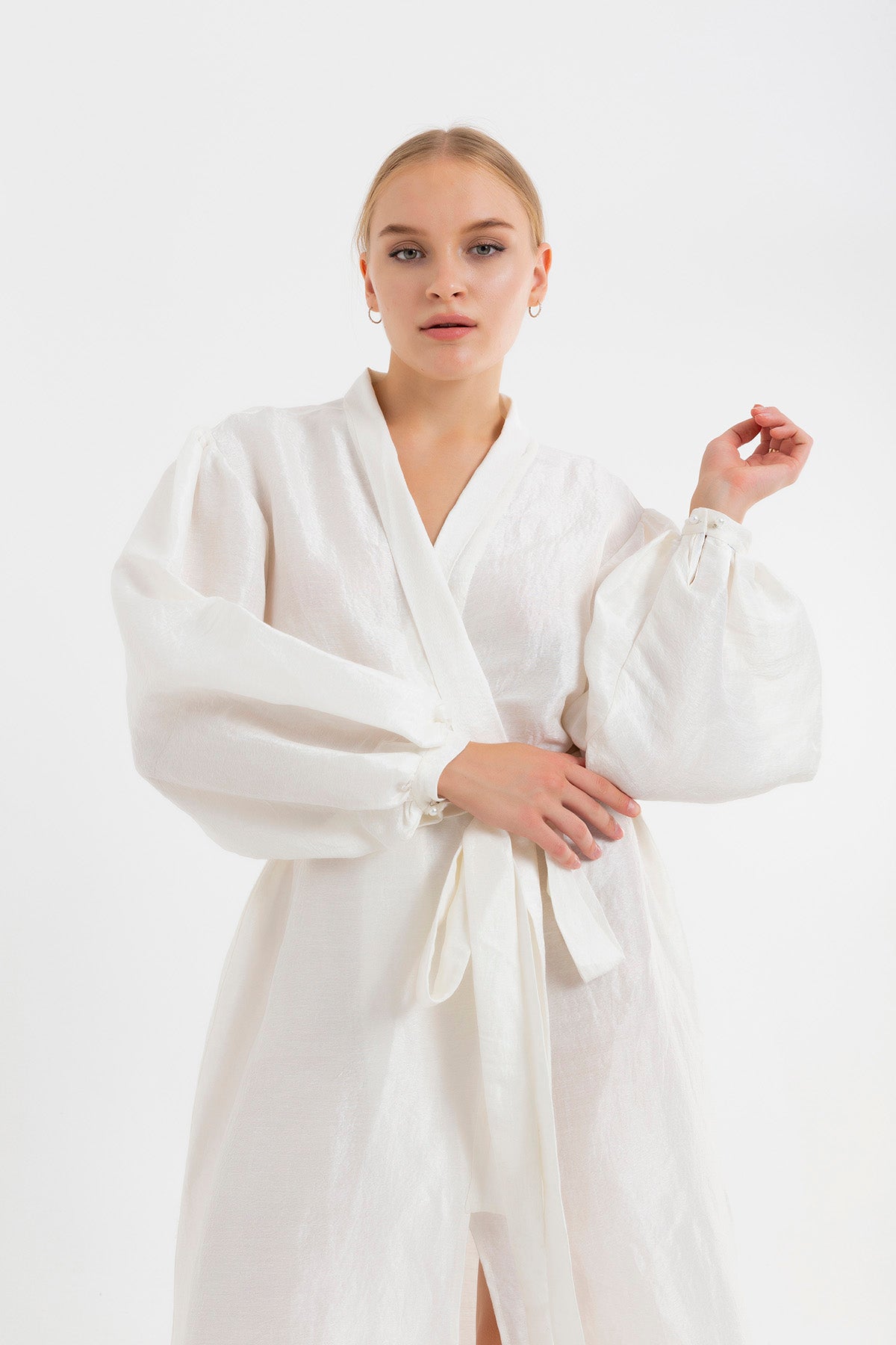 Pure Handwoven Silk White Robe